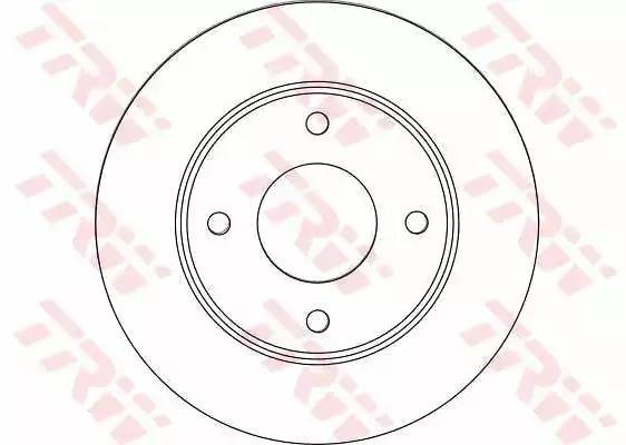 Mitsubishi Colt диск тормозной передний DF4457 TRW