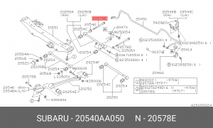 Subaru Impreza болт развальный длинный 20540AA050 SUBARU