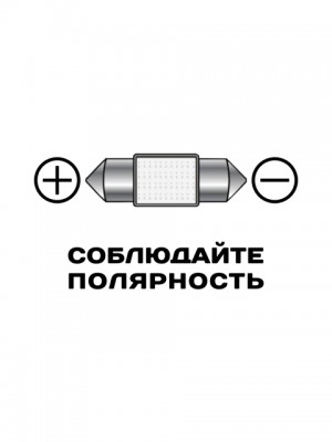 К-т светодиодных ламп 11C5W SV8,5*39 мм 5000K S8396 12V 2,4W 1009325 XENITE