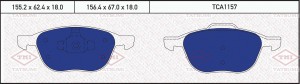 Mazda 3, Ford Focus II, III Колодки тормозные передние TCA1157 TATSUMI