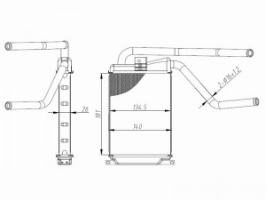 Daewoo Nexia 08- Радиатор отопителя (тонкий с крепежными ушками) STDW25395A0 SAT