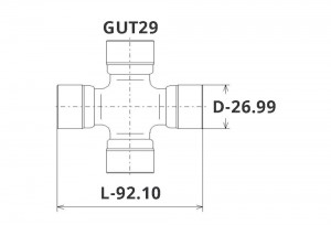 Nissan Navarra крестовина заднего кардана  27x92 GUT29 GMB