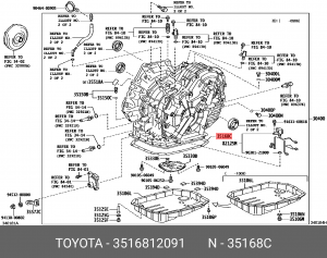 Toyota прокладка АКПП 35168-12091 TOYOTA