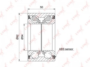 ПОДШИПНИК СТУПИЦЫ ПЕРЕДНИЙ С ABS (50X54X92) MERCEDES-BENZ C220D-350D(W204) 4-MAT WB-1423 LYNXAUTO