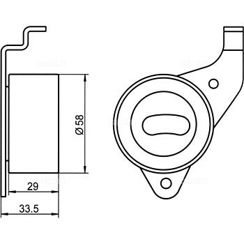 Toyota 3/4/5SFE ролик натяжной  ремня грм GT80020 GMB