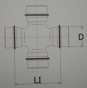 Kia Sorento 02-05 крестовина заднего кардана 93*32*62.5 GUMZ3 GMB