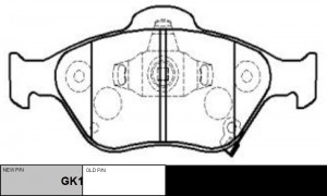Ford Fusion, Fiesta, Toyota Yaris 06- Колодки передние дисковые GK1178 CTR