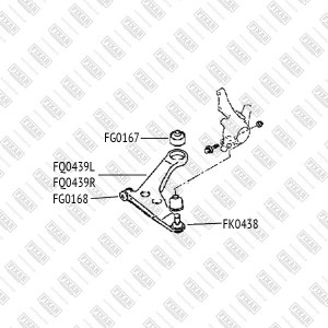 Mitsubishi Lancer 9 , Outlander., Cedia с\блок задний пер\рычага FG0167 FIXAR