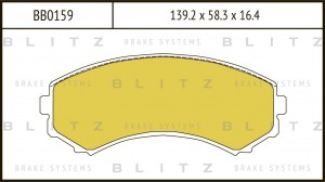 Mitsubishi Pajero 2, 3, 4 см. ВИН V8_,9_, MAZDA BONGO, MPV колодки тормозные пер BB0159 BLITZ