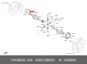 Hyundai IX35 подшипник игольчатый дифференциала 458413B050 HYUNDAI KIA