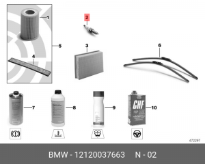 BMW  свеча зажигания  (LZFR6AP11GS) 12 12 0 037 663 BMW