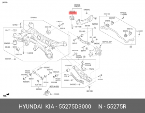 сайленблок подвески задний 55275D3000 HYUNDAI KIA