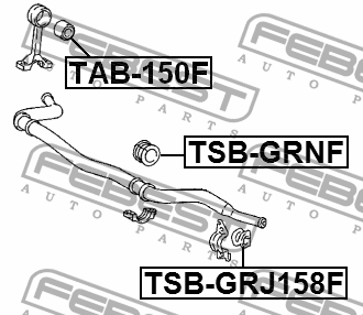Toyota LC Prado 150 втулка переднего стабилизатора наружняя KDSS TSB-GRJ158F FEBEST
