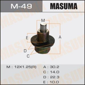 Toyota Пробка масленного поддона с магнитом M-49 MASUMA