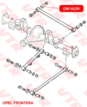 Втулка поперечной тяги (к кузову) GW1602R VTR