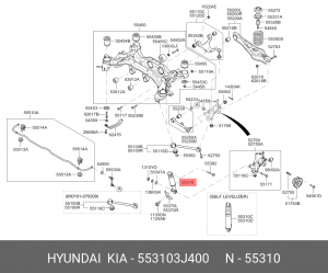 HYUNDAI ix55 амортизатор задний 553103J400 HYUNDAI KIA