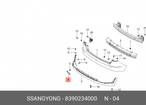 SS Action New Катафот задний 8390234000 SSANG YONG