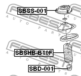 Subaru Legacy I-III 1.8-2.5 89-14/Impreza 1.6-2.0 92> - Опора переднего амортиза SBSS-001 FEBEST