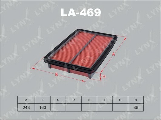Mazda 323,  PREMACY, HAIMA 3 фильтр воздушный LA-469 LYNXAUTO