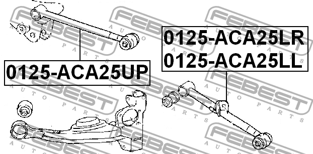 TOYOTA RAV4 ACA2 2000-2005 ТЯГА ЗАДНЯЯ ПОПЕРЕЧНАЯ ЛЕВАЯ 0125-ACA25LL FEBEST