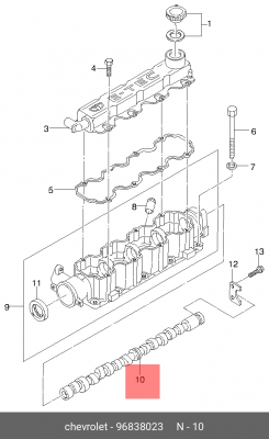 Daewoo Nexia SOHC Распредвал/96352886/96182964 96838023 DAEWOO