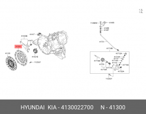 Hyundai Getz 1.3 02-04/Accent 1.5 (200мм) Корзина сцепления 4130022700 HYUNDAI KIA