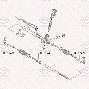 Hyundai ElantraHD 06-11/I30 06-12/Ceed 06-12/Cerato09-11 наконечник рулев лев TEC1742L TATSUMI