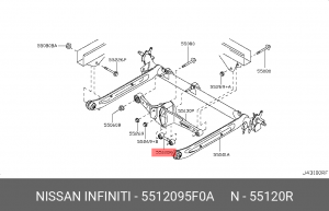 NISSAN SUNNY B15/ALMERA N16 00-05, Classic тяга задней подвески  малая 5512095F0A NISSAN INFINITI