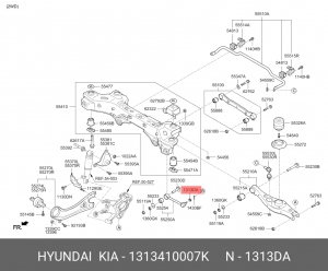 ГАЙКА M12 1313410007K HYUNDAI KIA