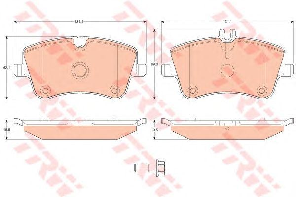 MB 203 колодки тормозные передние GDB1413 TRW