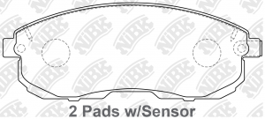 Nissan Tiida, Teana, Juke, Maxima, SX-4 с 5г (япония) колодки тормозные передние PN2201 NIBK