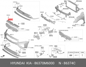Kia Cerato накладка передней панели 86370M6000 HYUNDAI KIA