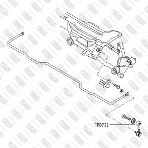 KIA Spectra/Sephia 97-/Shuma/Carens 99-04 Стойка стабилизатора задн FP0721 FIXAR