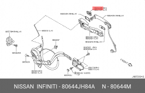 Nissan X-Trail T31 Заглушка перед правой двери 80644-JH84A NISSAN INFINITI