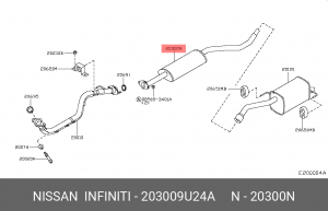 Nissan Note 1.4 c 11.07 резонатор 20300-9U24A NISSAN INFINITI