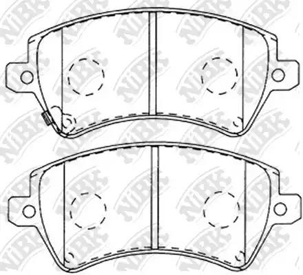 Toyota Corolla 120 Колодки тормозные передние PN1224 NIBK