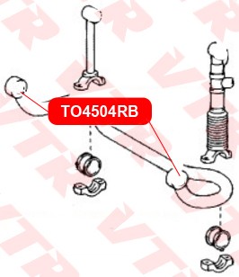 Toyota LC Prado 150 KDDS сайлентблок заднего стабилизатора наружный TO4504RB VTR