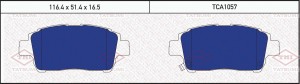 Toyota Yaris, Corolla, Fielder,  Prius 99- колодки тормозные передние Solano TCA1057 TATSUMI