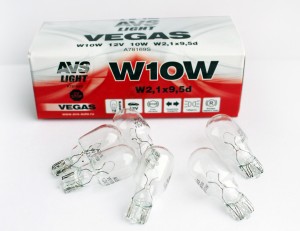 Лампа 12V W10W W2.1x9.5d AVS A78169S AVS