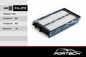 Kia K5 20-, Sorento 20-, Santa Fe 20-, Sonata 19-/Tucson 21 - фильтр воздушный FA273 FORTECH