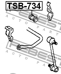 TOYOTA HARRIER ACU35/MCU35/  13мм втулка заднего стабилизатора TSB-734 FEBEST