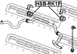ВТУЛКА ПЕРЕДНЕГО СТАБИЛИЗАТОРА D26 HSB-RK1F FEBEST