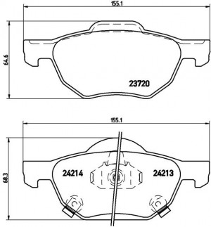 Honda Accord 02-08колодки передние P28036 BREMBO