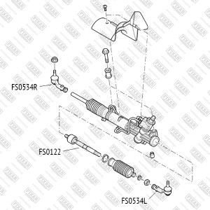 Ford Focus 1 Наконечник рулевой правый FS0534R FIXAR