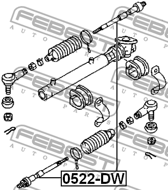 MAZDA DEMIO 96-02 тяга рулевая 0522-DW FEBEST