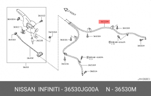 Nissan X- Trail 31 Трос ручника правый 36530-JG00A NISSAN INFINITI