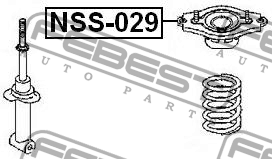 Nissan Primera P11 опора заднего амортизатора NSS029 FEBEST