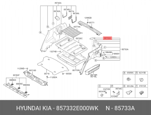 Hyundai Tucson Накладка багажника левая 857332E000WK HYUNDAI KIA