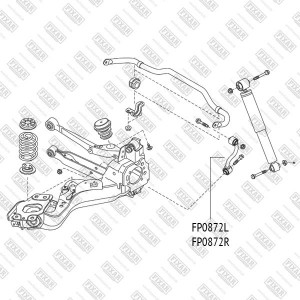 NISSAN Qashqai (J10,J11) 02/07->/ X-Trail 2,0 Тяга стабилизатора зад.подв.R FP0872R FIXAR