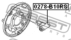 Nissan Almera Classik рабочий тормозной цилиндр 0278-B10RS FEBEST